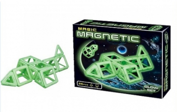 Set constructie magnetic Magic Glow 26 piese 