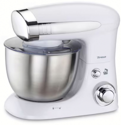 Mixer planetar Trisa Mix Chef 6608.7012 800W bol inox 4L 6 viteze Alb Inox 
