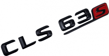 Emblema CLS 63 S Negru cu rosu pentru spate portbagaj Mercedes 