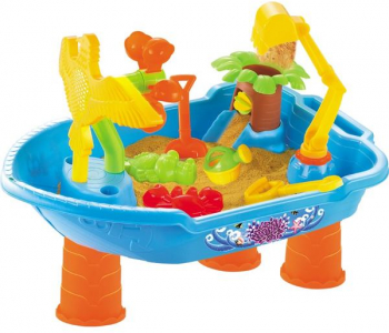 Masuta de joaca pentru apa si nisip rotunda Little Boat 