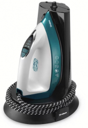 Statie de calcat Trisa Comfort Steam 7960.1412 Talpa ceramica 2400W Jet de aburi 140 g/min Rezervor apa 1.3L Alb Albastru 
