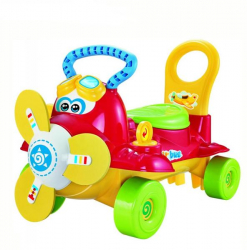 Antemergator pentru copii Tip Avion si masinuta ride-on Rosu 