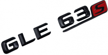 Emblema GLE 63 S Negru cu rosu pentru spate portbagaj Mercedes 