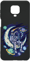 Husa Bestcase Compatibila Cu Xiaomi Redmi Note 9 Pro Astronaut On Moon Rezistenta la uzura B 1002 