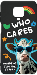 Husa Bestcase Compatibila Cu Xiaomi Redmi Note 9 Pro Cool Cow - Who Cares Rezistenta la uzura B 975 