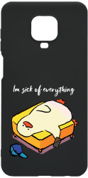 Husa Bestcase Compatibila Cu Xiaomi Redmi Note 9S Im Sick Of Everything Rezistenta la uzura B 999 