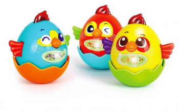 Jucarie interactiva pentru copii set 3 piese Gossip Bird Hola Toys 