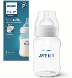 Biberon anti-colici Philips Avent SCY103/01 260ml +1 luni fara BPA 