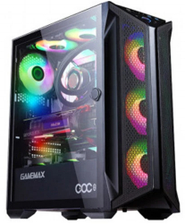 Carcasa Gamemax Brufen C1 Tempered Glass Fara Sursa Negru CAGMBRUFC1 