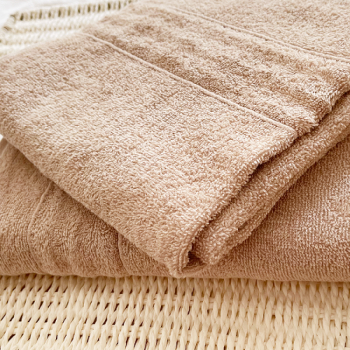 Set 3 prosoape de baie 30x50 + 50x90 + 70x140 cm Studio Casa Shadow 400 gsm Beige 
