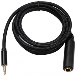 Cablu adaptor audio stereo de 6.35 mm Jack la 3.5 mm tata 3 metri Negru 