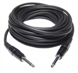Cablu audio negru de 5 m cu mufa Jack 6.3 mm tata la mufa Jack 6.3 mm tata 
