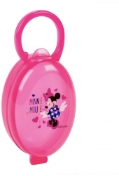 Carcasa pentru depozitare suzete Minnie Mouse - Perfecta pentru plimbarile in aer liber si deplasari - roz 