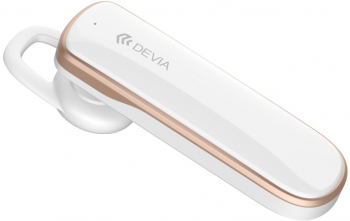 Casca Bluetooth v4.2 Smart Devia In-Ear cu Conectivitate Multipoint Raza de Conexiune de 8m Universala Alba 