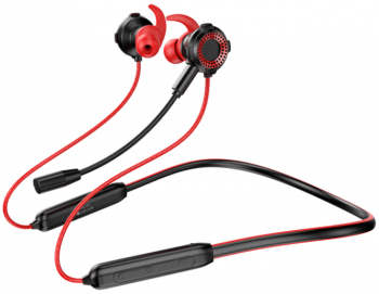 Casti in-ear cu banda pentru gat ideale pentru activitati sportive bluetooth 5.0 Bass Boost Negru-Ros 