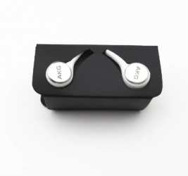 Casti pentru telefon Samsung AKG mufa Jack 3.5mm buton pentru volum si microfon Alb 