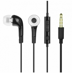 Casti Samsung conector Jack 3.5 mm cu buton pentru control volum si microfon negru 