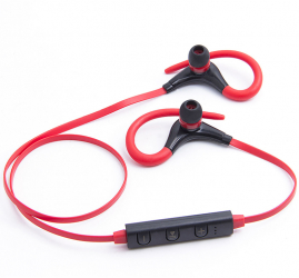 Casti sport Bluetooth cu compatibilitate universala pentru telefon tableta si laptop culoare rosie 