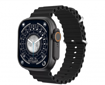 Ceas Smartwatch seria 8 Ultra Ecran tactil de 2 Inch Notificari retele sociale Rezistent la apa IP68 incarcare wireless Black Track