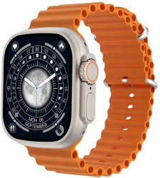 Ceas Smartwatch seria 8 Ultra Ecran tactil de 2 Inch Notificari retele sociale Rezistent la apa IP68 incarcare wireless Tropical Orange