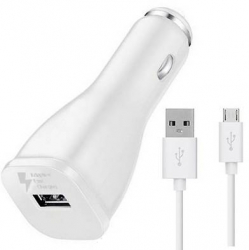 Incarcator auto Samsung cu cablu de date Micro USB 1.5m lungime alb 