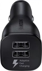 Incarcator pentru priza auto negru Fast Charge 2 x USB mama 