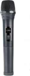 Microfon karaoke wireless cu compatibilitate pentru dispozitive audio cu mufa Jack 6.35mm si 3.5mm in culoarea neagra 