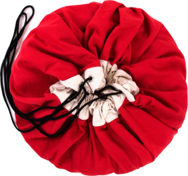 Organizator de jucarii pentru copii cu diametrul de 150 cm din material textil rosu 