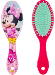 Perie de par pentru fetite cu model Minnie ovala Roz 