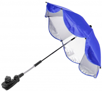 Umbrela albastra universala cu prindere pentru carucior si protectie UV 