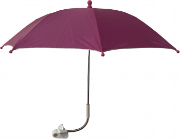 Umbrela pentru carucior cu sistem de prindere tip menghina protectie UV si culoare roz 