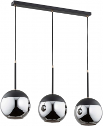 Corp de iluminat suspendat ADVITI Lara 3p AD-LD-6217BE27S E14 maxim 3 x 60W negru 
