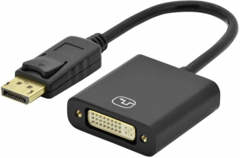 Adaptor video DP Mini tata la DVI-D mama cu rezolutie Full HD 1080p la 60Hz 15 cm culoare neagra 