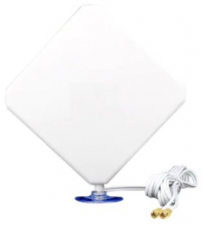 Antena 016 LTE 4G 25dBi 2 x Conectori SMA cu ventuza culoare alb 3 metri