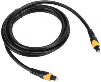 Cablu audio optic Premium Toslink prelungitor de 3m pentru conectarea audio prin Fibra Optica S/PDIF culoare Negru 