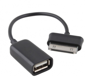 Cablu OTG USB 2.0 cu priza Samsung pentru a conecta stick-ul de memorie Negru 