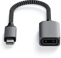 Cablu transfer date OTG pentru stick-uri USB de memorie lungime 15 cm culoare gri USB type-C la USB 3.0 