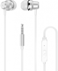 Casti in ear cu microfon Deep bass Alb - pentru o calitate a sunetului impecabila 