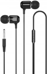 Casti in ear cu microfon si sunet puternic de bass Negru 