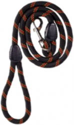 Lesa fixa pentru caini ideala pentru animalele de marime medie realizata din poliester durabil cu o lungime de 115x1 3 cm si culoare neagra
