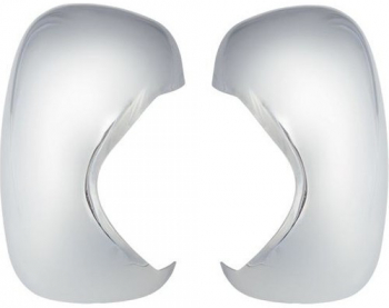 Set 2 ornamente cromate pentru oglinzi compatibil Renault Trafic 2001-2014 plastic cromat 