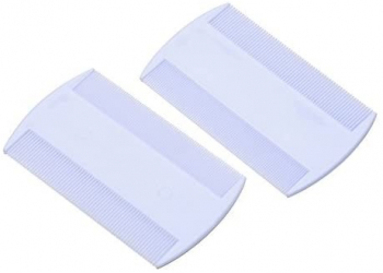 Set 2 piepteni pentru eliminarea paduchilor si a oualor acestora alb 8.5 x 5 cm 