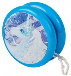 Yoyo din plastic model Unicorn cu lumini culoare albastru 4ani+ 