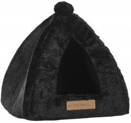 Culcus pentru Pisici sau Alte Animale tip Casuta YULL Tipi Dimensiuni 37x37x37 cm Culoare Negru 