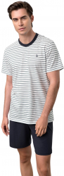 Pijama de barbati Vamp 18285 L bumbac alb 