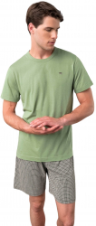 Pijama de barbati Vamp 18601 XL 50 bumbac 50 modal verde 