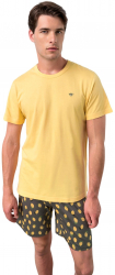 Pijama de barbati Vamp 18610 XL 50 bumbac 50 modal galben 