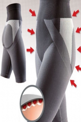 Colanti cu efect de modelare intarire cu turmalina masaj 3D marime S gri ideali pentru activitate sportiva 