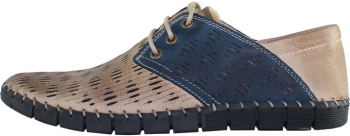 Pantofi casual barbati piele naturala - Dogati shoes maro bleumarin - Marimea 41 