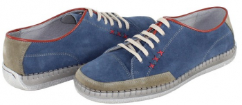 Pantofi casual barbati piele naturala - Walk in the city albastru - Marimea 45 